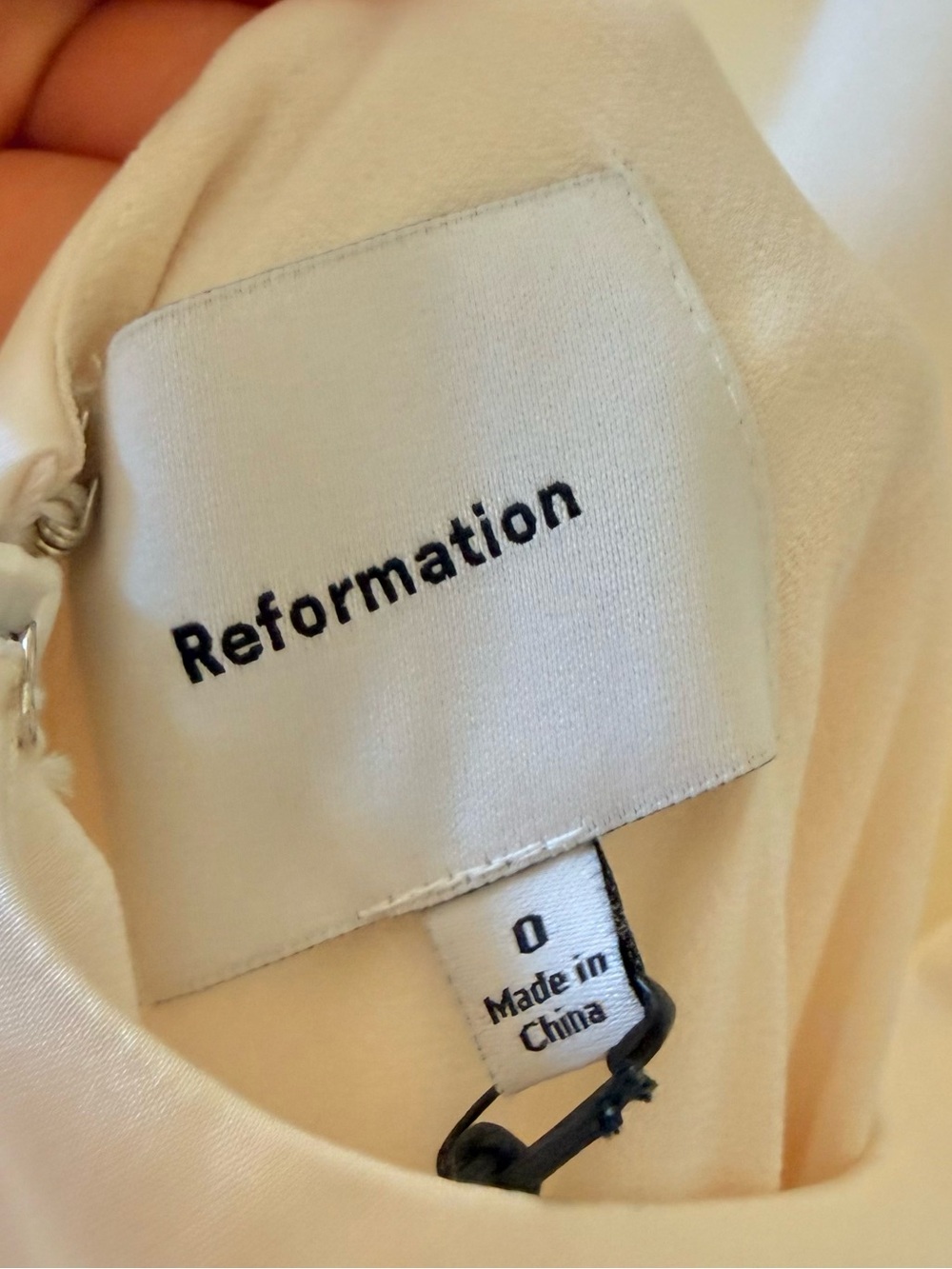 🆕 Reformation Roy Satin Maxi Dress Fior di Latte Ivory Sz 0 - Picture 4 of 6